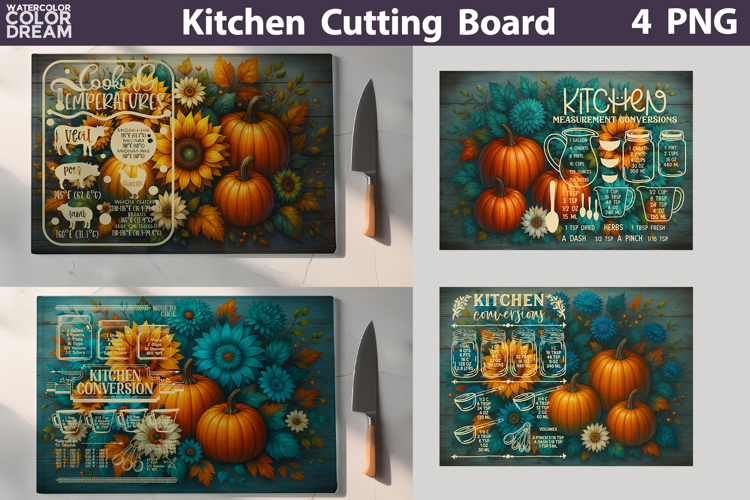 Kitchen Conversion Cutting Board | Thanksgiving Sublimation