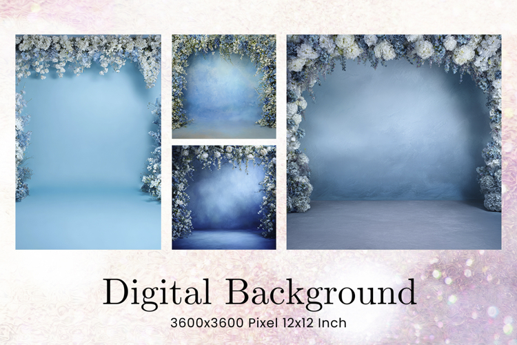 Flower Backdrops Overlays Wedding Studio Room Background_1