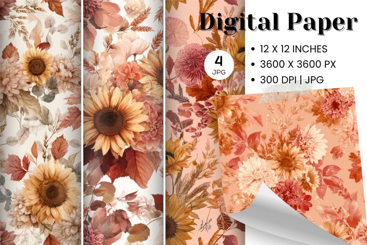 Fall Autumn Background Wallpaper Pattern Cozy Digital Paper