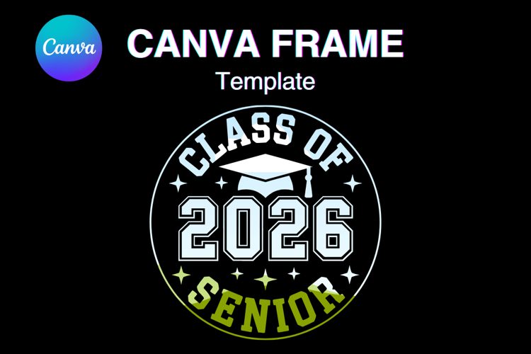 Senior 2026 Canva Frame Varsity Sport Graduation Add Photo10