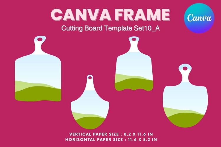 Kitchen Cutting Board Canva Frame Board for Serving Dishes10