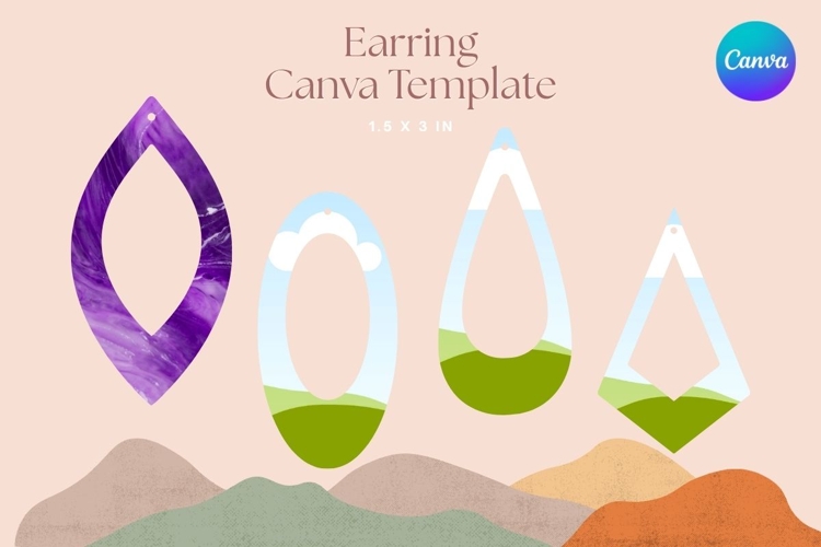 Elegant Earring CANVA FRAME Jewelry Designs Add Photo_11