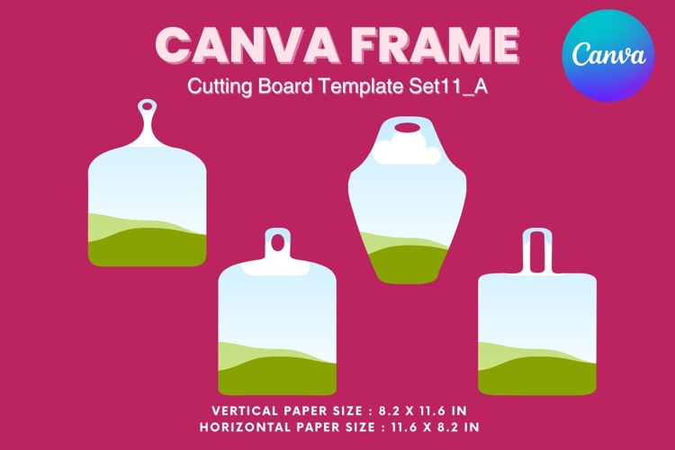 Kitchen Cutting Board Canva Frame Board for Serving Dishes11