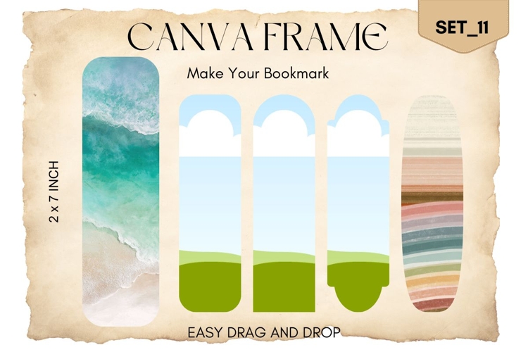 Bookmark Canva Frame Template Fill Your Own Editable Photo11