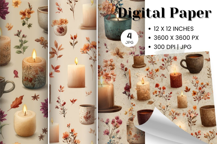 Fall Autumn Background Wallpaper Pattern Cozy Digital Paper