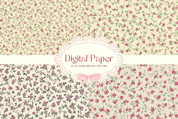 Flower Pattern Background Wallpaper Digital Paper_112