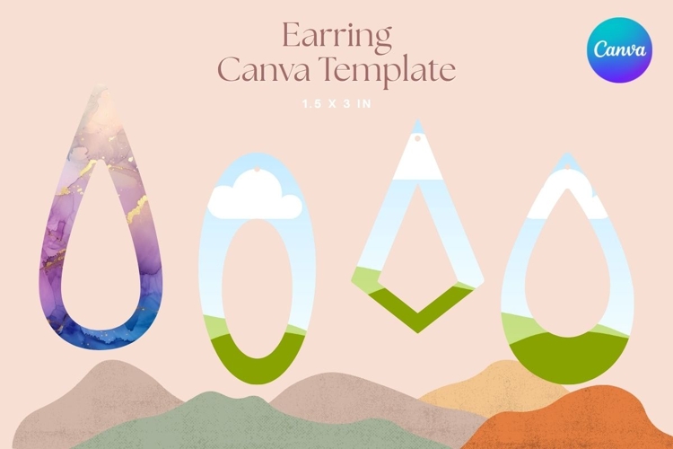 Elegant Earring CANVA FRAME Jewelry Designs Add Photo_12
