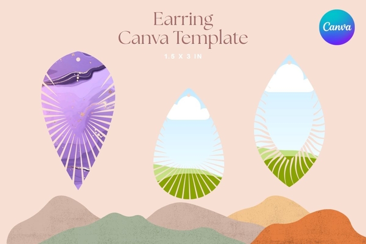 Elegant Earring CANVA FRAME Jewelry Designs Add Photo_13