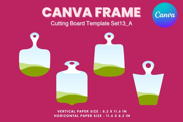 Kitchen Cutting Board Canva Frame Board for Serving Dishes13