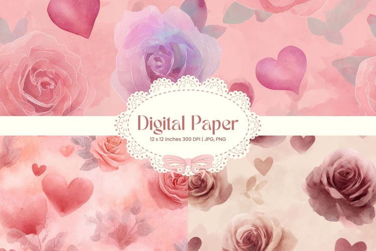 Flower Pattern Background Wallpaper Digital Paper Wrap_13