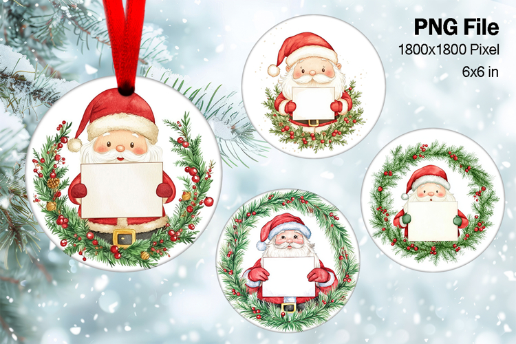Santa Claus Christmas Ornament Snow Decorate Sublimation_130