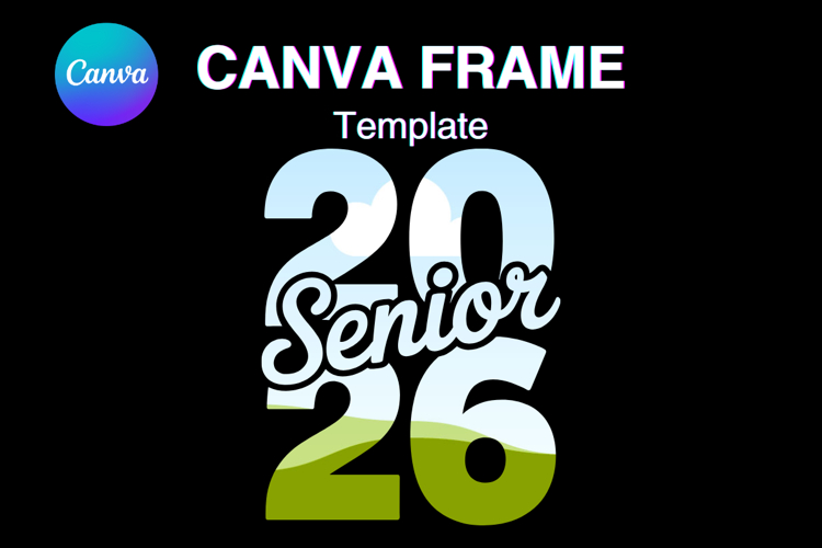 Senior 2026 Canva Frame Varsity Sport Graduation Add Photo14