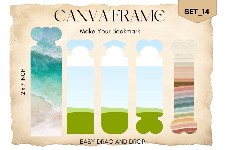 Bookmark Canva Frame Template Fill Your Own Editable Photo14