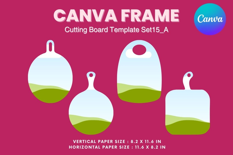 Kitchen Cutting Board Canva Frame Board for Serving Dishes15