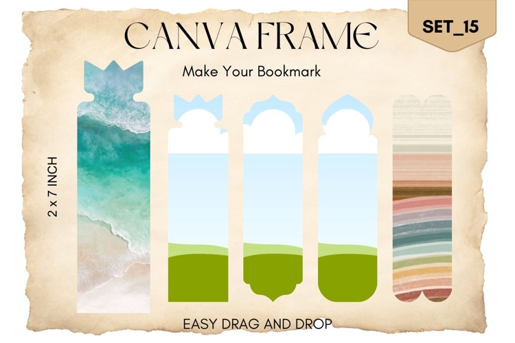 Bookmark Canva Frame Template Fill Your Own Editable Photo15