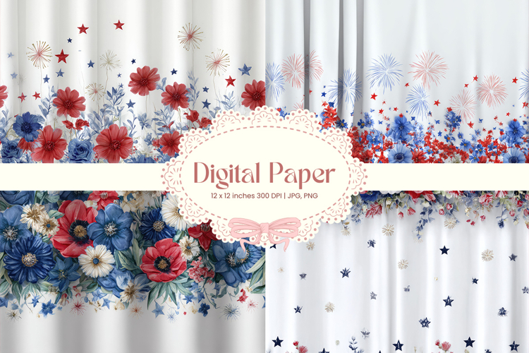 Flower Pattern Background Wallpaper Digital Paper_155