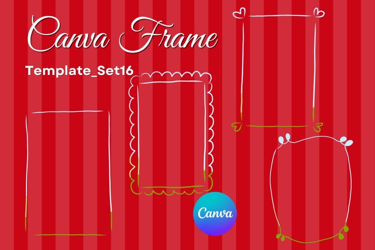 Decorative Canva Frame Photo Frame Ornaments Rectangle_16 example image 1