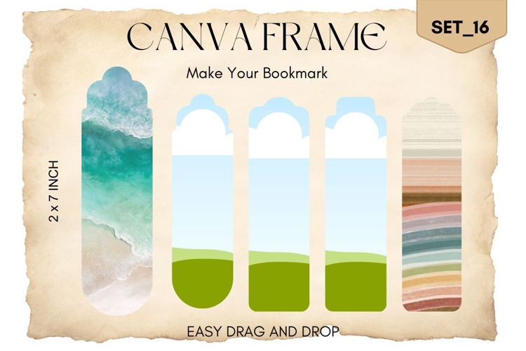 Bookmark Canva Frame Template Fill Your Own Editable Photo16