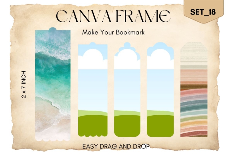 Bookmark Canva Frame Template Fill Your Own Editable Photo18