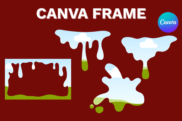 Drip Canva Frame Dripping Borders add Photo_2