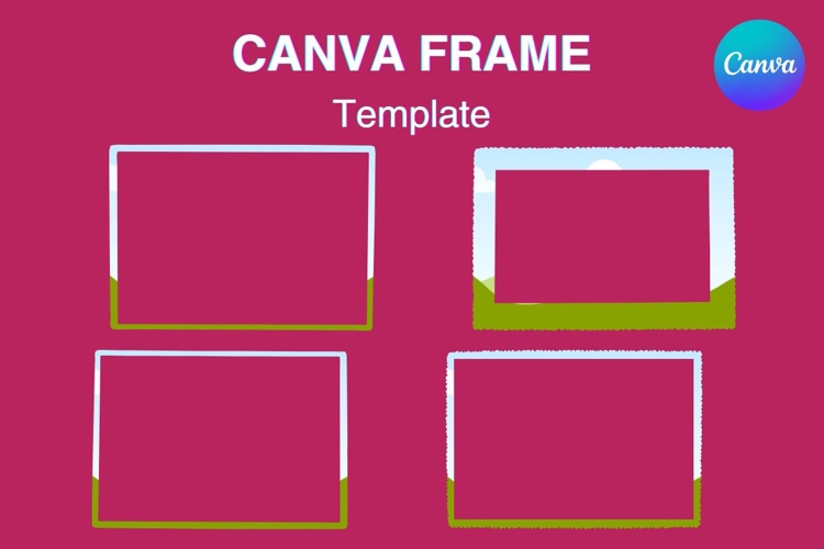 Grunge Canva Frame Distressed Square Rectangle Photo Frame_2