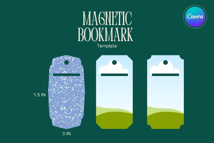 Display Magnetic Bookmark Canva Frame Template Editable_2 example image 1