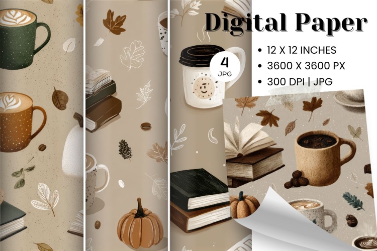 Fall Autumn Background Wallpaper Pattern Cozy Digital Paper