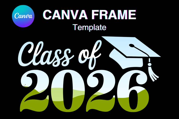 Senior 2026 Canva Frame Varsity Sport Graduation Add Photo20
