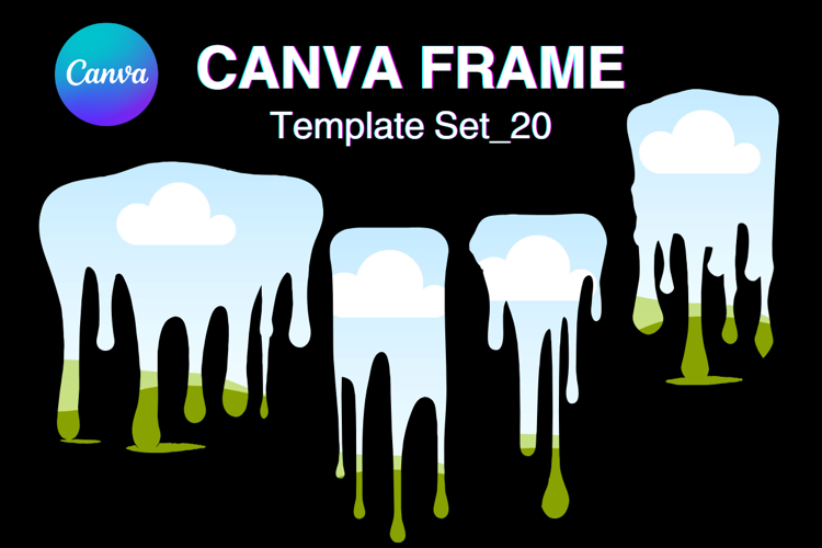 Drip Canva Frame Water Drop Dripping Borders add Photo 20
