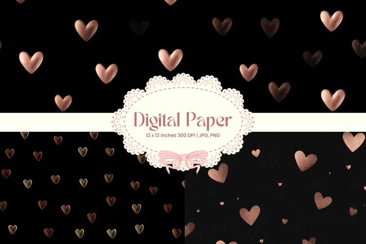 Heart Pattern Background Wallpaper Valentines Digital Paper