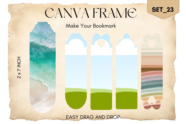 Bookmark Canva Frame Template Fill Your Own Editable Photo23