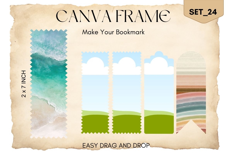 Bookmark Canva Frame Template Fill Your Own Editable Photo24