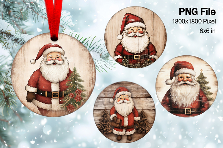 Santa Claus Christmas Ornament Snow Decorate Sublimation_24