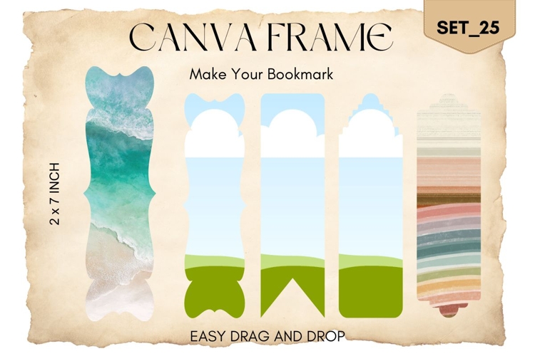 Bookmark Canva Frame Template Fill Your Own Editable Photo25