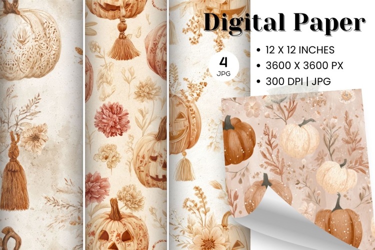 Pumpkin Pattern Background Fall Autumn Wallpaper_25