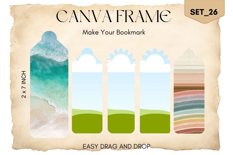 Bookmark Canva Frame Template Fill Your Own Editable Photo26