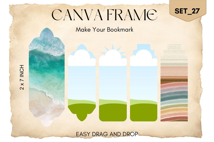 Bookmark Canva Frame Template Fill Your Own Editable Photo27