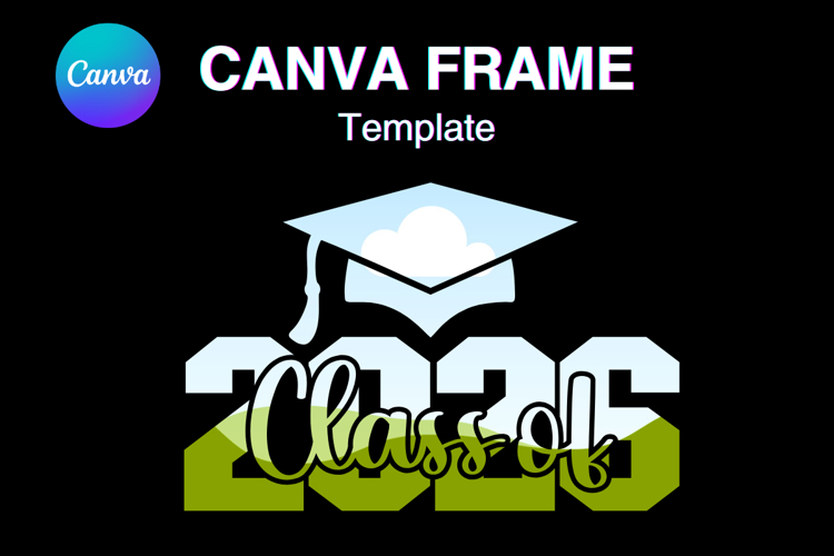 Senior 2026 Canva Frame Varsity Sport Graduation Add Photo28