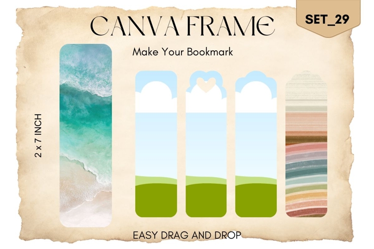 Bookmark Canva Frame Template Fill Your Own Editable Photo29