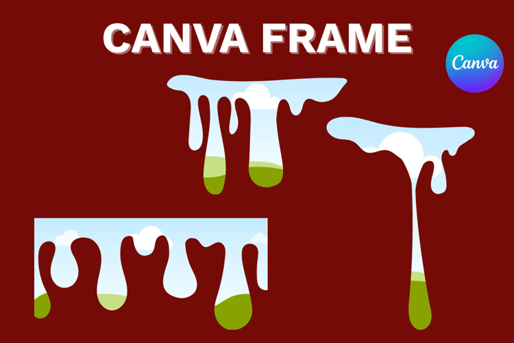 Drip Canva Frame Dripping Borders add Photo_3