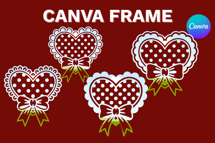 Heart Canva Frame Love Heart Valentine Shape Photo Frame_3