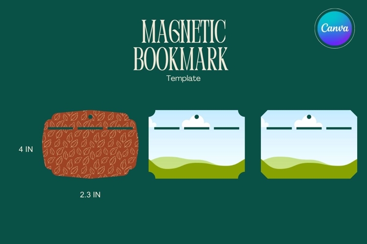 Display Magnetic Bookmark Canva Frame Template Editable_3 example image 1