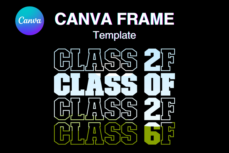 Senior 2026 Canva Frame Varsity Sport Graduation Add Photo30