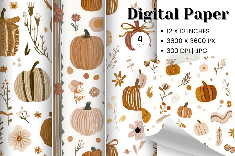 Pumpkin Pattern Background Fall Autumn Wallpaper_31