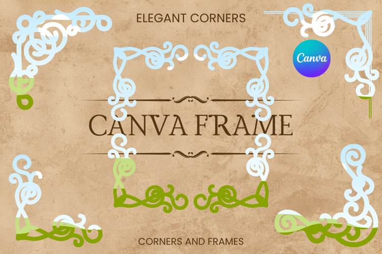 Elegant Corners Canva Frame Decorative Photo Frame Border_33
