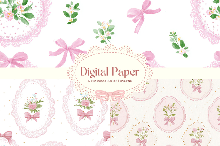 Flower Pattern Background Wallpaper Digital Paper Wrap_33