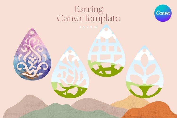 Elegant Earring CANVA FRAME Jewelry Designs Add Photo_39