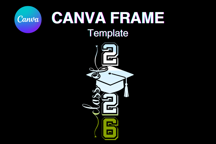 Senior 2026 Canva Frame Varsity Sport Graduation Add Photo39