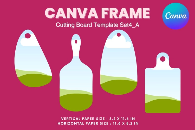 Kitchen Cutting Board Canva Frame Board for Serving Dishes_4