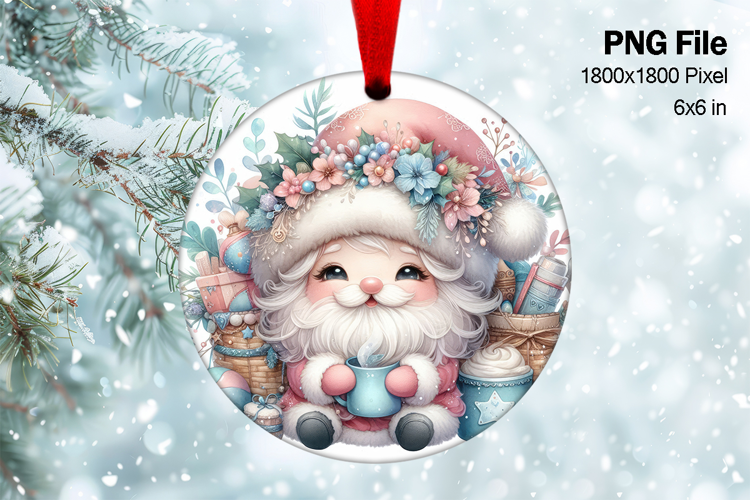Santa Claus Christmas Ornament Snow Decorate Sublimation_4